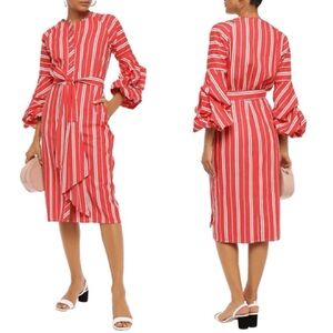 Red and White Striped Dress